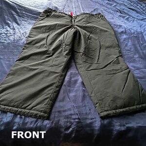 SKI PANTS, PETITE, BLACK, SIZE 5XP, FOR COLDEST WEATHER, FRONT ZIPPER & SNAPS